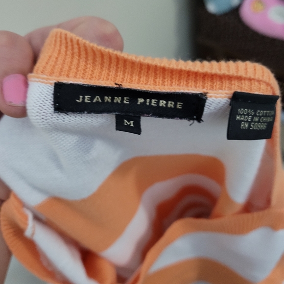 🔹3/$15🔹  Orange and white striped tunic - Picture 3 of 3